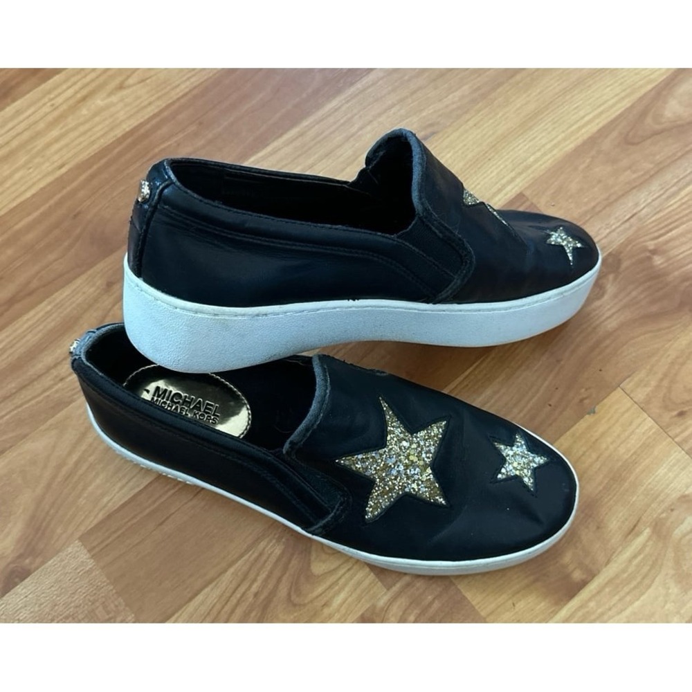 Michael kors patent leather gold glitter stars‎